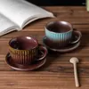 Muggar gradvis förändring keramisk kaffekopp kreativ hushåll vintage mugg par mjölk japansk stil vattenugn