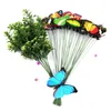 Dekorativa blommor 5st dubbelskiktssimulering Butterfly Gardening Flower Arrangement Dekoration Skönlig Rod