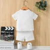 Set di abbigliamento abiti per bambini set da 2 pezzi Summer Boys Casual Tast Sump Sports T-shirt per leisure di cotone carino