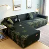 Chair Covers Tropical Elastic Sofa Cover Living Room Chaise Lounge Sectional Couch Corner Slipcover 1/2/3/4 Seaters F84