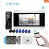 Sonnettes de porte câblées 960p AHD WiFi Motion Détection vidéo Interphone Porte de porte Téléphone Système RFID CAME DOORD CAME TUYA APPLOC