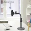 Monopodi verticale webcam rotabile webcam stand a rilascio rapido montaggio treppiede flessibile regolabile morsetto nero universale staffa pigra