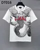 DSQ Phantom Turtle Men's T-shirts Mens Designer T koszule czarne białe fajne koszulka Mężczyźni Summer włoski moda kazorska t-shirt na ulicy M-xxxl 6185 6185