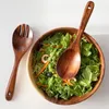 Forks Cooking Spoon And Fork Set Japanese-style Wooden Salad Pasta Log Utensils Suit