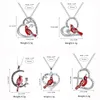 펜던트 목걸이 빨간 목걸이 달 모양의 장식 보석 펜던트 부부를위한 부부 여성 발렌타인 DA 40GB