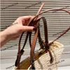 Topkwaliteit Tote Bag Dames Luxe handtas Klassiek Straw Handgeweven Anagram Groentemand Tote Tote Seaside Holiday Grote capaciteit Handheld One Shoulder Shopping Bag