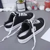 Casual Shoes 2024 Summer Canvas Female Half Slippers No Heel Lazy One Foot White