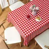 Table Cloth PVC Small Fresh Check Tablecloth Clean Plastic Rectangular End