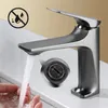 Core di ottone moderno lavandino bagno rubinetto singolo manico singolo Tappo d'acqua del lavabo montato e mixer freddo 240325