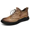 Casual Shoes Herren Frühlings- und Herbst -Modentooling Britisch -Stil einfacher Jokerleder