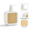 Opslagflessen Refilleerbare soap Dispenser Lekbestendige bamboe Modern herbruikbare multifunctioneel ideaal voor handlotionshampoo