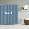 Cortinas de ducha Mundos puros Cortina de baño de color puro baño impermeable con 12 ganchos para el hogar Deco Free Ship