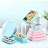 Opslagflessen draagbare scherper keuken organisator vouwen siliconen lunchbox plastic container nuttige dingen voor accessoires