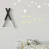 Wallpapers 3 vellen Kinderspeelgoed Glow The Dark Wall Stickers Mural PVC Gloeiende wimper Decals Child Playsets