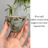 Teetassen XH265 Unterglasur farbig handgemaltes Eis geknackter Bambushut handgefertigte Keramik-Sets Snd
