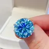 Teste de diamante passante 100% 925 Sterling Silver GRA Certificado VVS1 1CT 2CT 3CT 5CT 10CT ANEL ARIZANITO AZUL para homens Mulheres anel de casamento Jóias de casamento