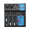 Utrustning DesertCat Wireless 4 -kanal Audio Mixer Portable Microphone DSP Sound Mixing Console USB Recording Mp3 Input 48V Phantom Power