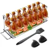 Tools Chicken Leg Wing Grill Rack 14 Slots BBQ Trumpinnar Rostfritt stål roststativ för rökare eller ugnsfikbar