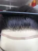 Toupees herentoupee haarstukken vervangingssysteem voor mannen pu base met frontale Zwitsers kantnet 100% Europees Remy Human Hair 10x8 "