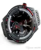 Fashion Men Winner Winner Skeleton Watch Black Silicone Calendar Second Disc Mechanical Watch Relojes de Hombre252L1085633
