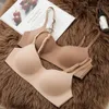 Verkopen zomer naadloze draadloze push -up bh bra basic crop top dames ondergoed lingerie lingerie gevormde brassier 240326