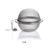 3 storlekar rostfritt stål te infusör sfär låsning krydd tepål sil siln mesh infuser te filter silver köksverktyg