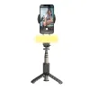 Monopods Selfie -Stick mit Stabilisator Mini Handheld Gimbal Stabilisator mit abnehmbarem Füllung Light WLAN Remote Stativ des Telefons