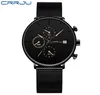 Crrju Men039S Sport Horloges Fashion Date Mens Watches Top Brand Luxe waterdichte Sport Watch Men Slim Dial Quartz Watch Casual6987796