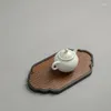 Tea Trays Coffeeware Teaware Tray Modern Big Plate Mat som serverar träkök Gadget Bandeja Madera Cup Accessories