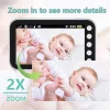 Monitors Wireless Video Baby Monitor 720P HD 4.3 inch Screen 2 Way Audio Night Vision Baby camera with Pan Tilt 2x zoom and lullaby VOX