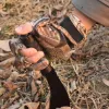 Handschuhe Winter halten warme 3D -Tarnfischerei Handschuhe atmungsaktive Antislip -Jagdtaktikhandschuhe Offene Finger im Freien Motorradhandschuhe im Freien