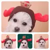 Appareils pour chiens Headgear Cartoon Cap Santa tenue chat Cat Heat accessory Party Costume Costume Noël