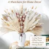 Decoratieve bloemen 109 PCS Gedroogde Pampas Bouquet Home Decor Wit Blaadjes Gras Boho Bruidoffantel Boerderij Kerstdecoraties