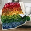 Blankets 3D Print Art Painting Green Marble Pattern Blanket Soft Flannel Plush Throw For Beds Sofa Travel Picnic Quilt Nap Cover