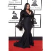 Kleider 2020 Neue Grammy Awards Plus Size Promi Kleider Langarme Pailletten Paillettenromkleider schwarzer Spitzen -Meerjungfrau Abendkleid 2018 Vestidos