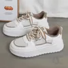 Casual Shoes Simple Summer Women's White Flat Contrast Breathable Lady Commuter Board 2024 Spring Autumn Girl Student Footwear