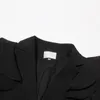 Abiti da donna donna blazer 2024 panorama 3d a fiore a fiore single maniche lunghe giacca per cappotto nero