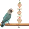 Andere vogels levert groot papegaai speelgoed duurzaam takraw kauwkooi foerageren hangende bite toys swing kauwen houten