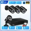 Sistema XVIM 2MP WIFI CCTV Sistema de segurança do sistema de segurança 8CH DVR Conjunto de gravador P2P Sistema de vigilância de vídeo IP ao ar livre sem fio