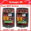 Kontrolę dwa style. Tuya Wi -Fi Garage otwieracz do bramy odbiornik 2CH 433.92 MHz Universal Learning/STIONY/ROLLING Code Multi Brand RF Switch