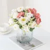 Decorative Flowers 30cm Rose Silk Peony Artificial Flower Bouquet Head Bud Bride Artifi Fake Wedding Home Decoration