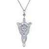 Necklaces 925 Silver LOTR Arwen Evenstar Pendant Necklace Elf Princess Fashion Women Jewelry Fan Gift High Quality