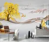 Duvar kağıtları özel duvar kağıdı sanat duvar kağıdı oturma odası Çince mürekkep peyzaj boyama papel de parede 3d ev geliştirme dekor