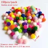 Decoratieve bloemen diy ambachten accessoires 10/15/20/25 mm multi -optie pompoms zachte pom poms ballen bruiloftdecoratie