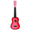 Pegs 21 Inch Basswood Ukulele 6 Strings Small Acoustic Guitar Musical Instruments for Children Kids Beginner Learning Toy