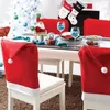 Couvre-chaise 60cmx50cm de Noël de Noël Santa Claus COVER LA TABLE NON VOVÉ CHAPE RED Back Xman DÉCORATIONS