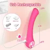 Clitoral G Spot Spot Vibrador Toy sexo para mulheres Massageador de varinha pessoal 9 Modos vibratórios Vibradores anal de dedo de bala para casal, brinquedos sexuais adultos de silicone mole (rosa)