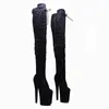 Dance Shoes LAIJIANJINXIA 20CM/8Inch Suede Upper Women's Platform Party High Heels Modern Over The Knee Boots Pole 148