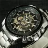 2018 Top Brand Luxury Elemy Classic Men039s Black Watch Skeleton Mécanique Mécanique MEAU MEAU MAN RELOGIO MASCULINO 3594907