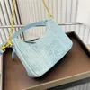 Women Clutch Tote Triangle Luxury Designer bags Raffias Straw weave handbag travel Shoulder Underarm Bag summer mens fashion chain crossbody pochette crescent bag